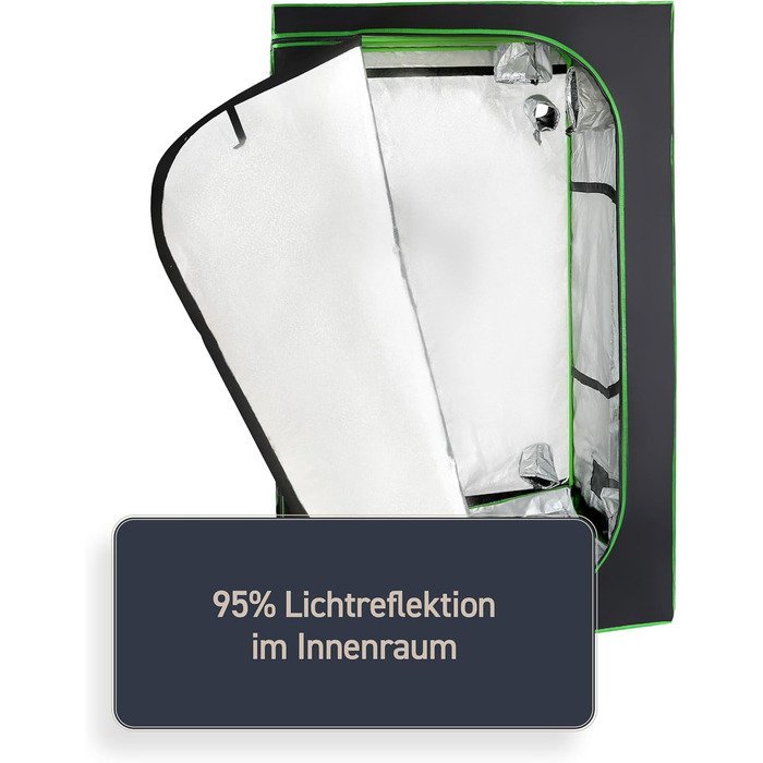 Тент для вирощування Rapid Teck Grow Zelt (60 x 60 x 120 см) Міні-теплиця для дому Чорно-зелений Гроубокс, шафа для вирощування, темна кімната, рослинний намет, теплиця для розсади, гроу-тент 60 x 60 x 120 см, Чорний/Зелений