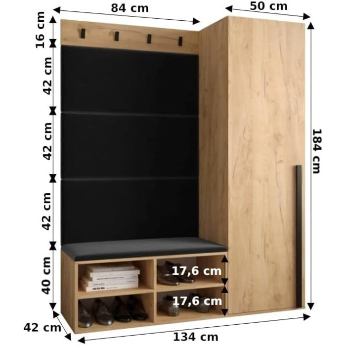 МЕБЛІ КРИСПІЛЬ Шафа для одягу MIRO Комплект 6 з м'якими панелями Сучасний дизайн (Маніла 16 (сірий), білий матовий чорний матовий)