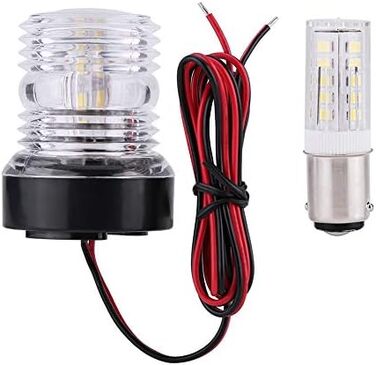 Морський якірний ліхтар Keenso, 12 В 360 білий світлодіодний якірний ліхтар водонепроникний човен Світлодіодний навігаційний ліхтар верхнє світло для всіх човнів до 12 м