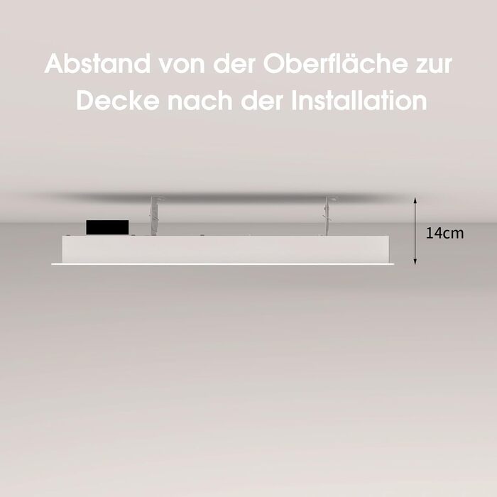 Інфрачервоний стельовий обігрівач з термостатом, 1300 Вт, інфрачервоний стельовий обігрівач, пульт дистанційного керування через додаток, електрична нагрівальна панель, нагрівальна пластина, радіатор, захист від перегріву, 1300 Вт