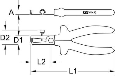 Стрипер для кабелів KS Tools 117.1713 CLASSIC 1000V, 11 мм