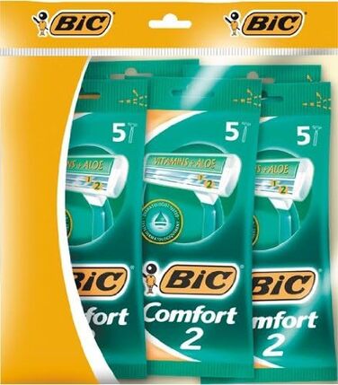 Чоловіча одноразова бритва з двома лезами BIC Comfort 2 5 упаковок по 5 шт.