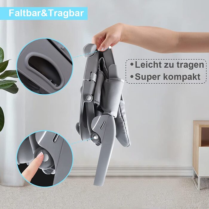 Дитячий стільчик-бустер YOLEO, Портативний стільчик для дитини, всього 2 кг, Сидіння-бустер з ременями безпеки та знімним піддоном