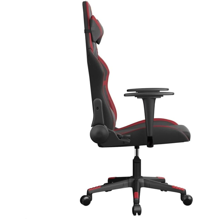 Ігрове крісло, чорно-бордова штучна шкіра, офісне крісло, ігрове крісло, обертове крісло, письмове крісло - 3143672