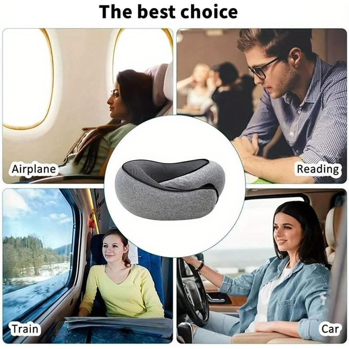 Подібна подушка для подорожей, Airplanes, Car, Office Sleep Upright, Black