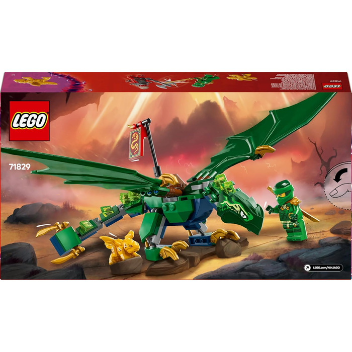 Конструктор LEGO Ninjago 71829, Зелений Лісовий Дракон Ллойда, 128 деталей