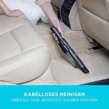 Акумуляторний ручний пилосос 12В у супертонкому дизайні, акумуляторний, сучасний цифровий двигун, 2 рівні всмоктування, вкл. заряд