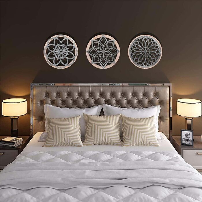 И сільські прикраси для стін круглі прикраси для стін фермерського будинку металеві з дерев'яною рамою прикраси для стін прикраси