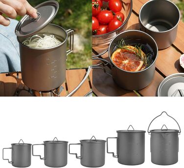 Легкий металевий кухоль з складною ручкою, посуд для пікніка та подорожей, 550 мл