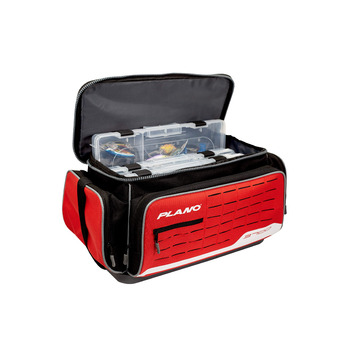 Сумка для риболовних снастей Plano Weekend Series 3500 Softsider, сіра тканина, включає 2 коробки для зберігання 3500 Stowaway, м&39яка сумка для рибальських снастей, водонепроникна червона/подорожна, суцільний колір (Getaway Solids), валіза Deluxe 3700.