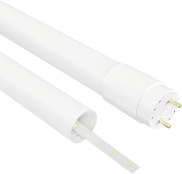 Світлодіодна трубка Candelastika T8 60 см 10 Вт/840 G13 нейтральний білий 4000 К світлодіодна неонова лампа включно зі світлодіодним стартером 1200 люмен без регулювання яскравості кут променя 270 заміна люмінесцентної лампи 18 Вт