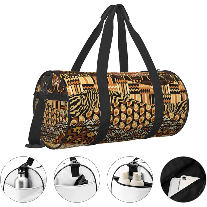 Стильна дорожня сумка в африканському стилі, спортивна сумка-мішок для чоловіків та жінок, сумка для подорожей, спортивна сумка з аплікаціями