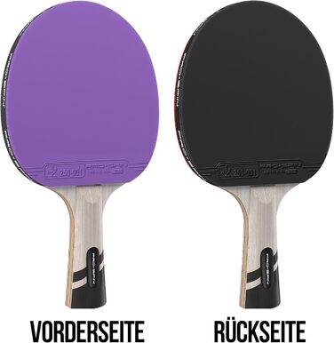Ракетка для настільного тенісу PRO SPIN карбонова професійна, синя/фіолетова, 2 шт.