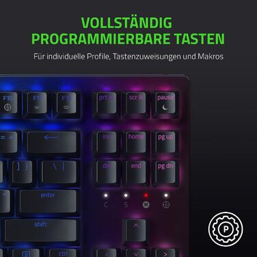 Американська розкладка QWERTY Американська розкладка BlackWidow V3 TKL Зелений клавішний перемикач, 3 Tenkeyless -