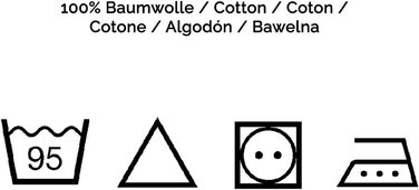 Дитяча постільна білизна ZOLLNER 40x60 100x135 см, 100 бавовна Renforc білий