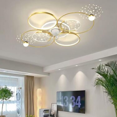 Стельовий світлодіодний світильник PAZWAHF 105 Вт, стельовий вентилятор зі світлодіодним підсвічуванням, регульованою швидкістю ві