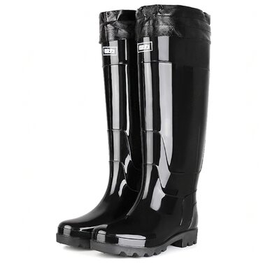 Нековзні гумові чоботи NALSA для промисловості та будівництва, водонепроникні гумові чоботи, унісекс доросле високе робоче взуття, плюшеві - розмір 44 EU.