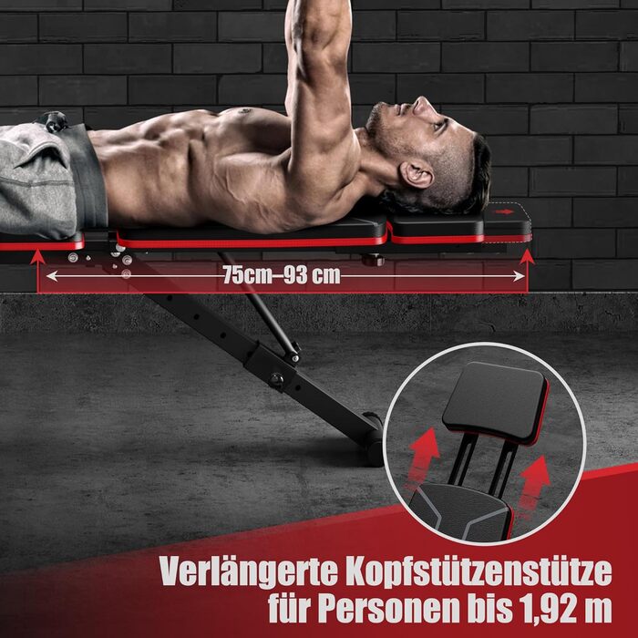 Регульована силова лава для домашнього спортзалу, складна силова лава 350 кг з розгиначем ніг та накладкою для згинання рук, тренувальна лава з нахилом та опусканням для дому