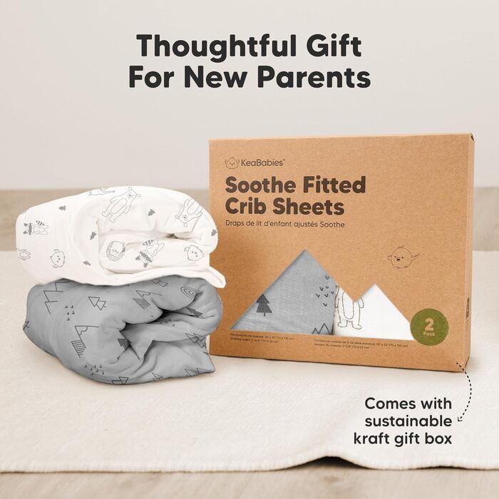 Дитяче простирадло на резинці 70x140 - Дитяче простирадло на резинці, простирадло з 2 предметів для ліжечка, простирадло на резинці для дитячого ліжечка, простирадло на резинці для дитячих ліжечок, бавовняне простирадло для дитячого ліжечка (Woodland) М&3