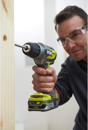 Акумуляторний ударний дриль-шуруповерт Ryobi (18 В, функція ударного свердління, 2 акумуляторні батареї 2,0 і 5,0 Ач, швидкозатиск