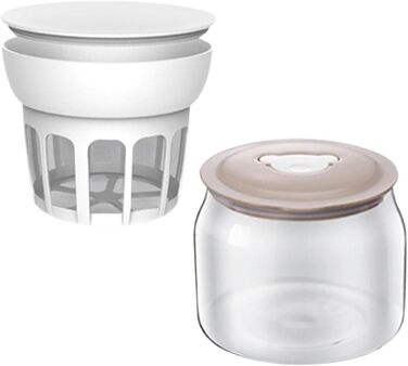 Сепаратор сироватки Sharplace з кришкою, ситечко для харчових продуктів, контейнер для горіхового молока, скло, фільтр для сита йогуртниціскляна пляшка