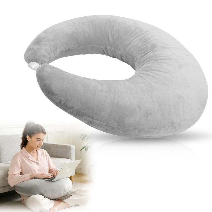 Ергономічна подушка Crealis, подушка для колін, подушка для читання, ергономічна ігрова подушка для рук, подушка для в&39язання гачком, опорна подушка, ергономічна подушка для рук для читання, гри, роботи та в&39язання гачком (сіра)