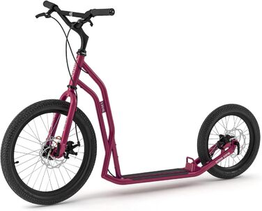 Дисковий самокат Yedoo S2016 - до 150 кг, самокат з пневматичними шинами 20/16 - для дорослих, самокат з регульованим кермом, само