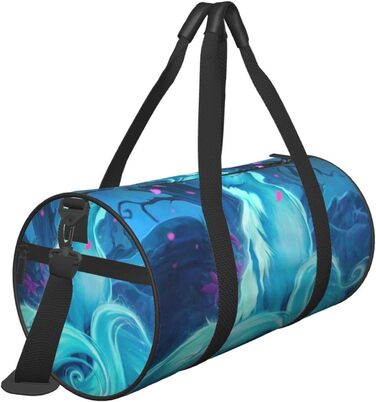 Тропічний пляж, пальми, захід сонця, кругла форма, велика місткість, дорожня сумка, легка та міцна, подарунок для піших прогулянок, відпустки, ділових поїздок та іншого, Magic Blue Fox, універсальний розмір