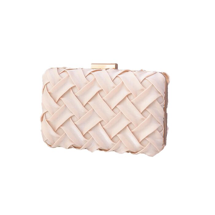 Елегантна вечірня сумочка-клатч для весілля, випускного та святкових заходів. Розкішна мініатюрна сумочка на ланцюжку, колір абрикос.