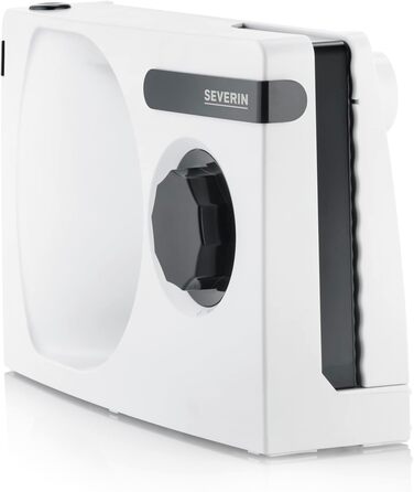 Нарізка для хліба, м'ясної нарізки або сиру, хліборізка з плавним регулюванням товщини різання, слайсер із захистом для пальців, біло-чорний, AS 3912