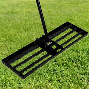 Гребінь для вирівнювання газону Garten L 2026, покращений, з нержавіючої сталі, з оптимізованим різьбовим зєднанням для запобігання ослабленню, регульований, для ґрунту, землі, догляду за газоном та ландшафтного дизайну 4525 см