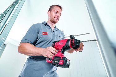 Акумуляторний перфоратор Flex CHE 18.0-EC C (без акумулятора, з безщітковим двигуном, напруга акумулятора 18 В, кількість ударів в хвилину 0-4500, максимальна енергія удару 1,7 Дж) 491284