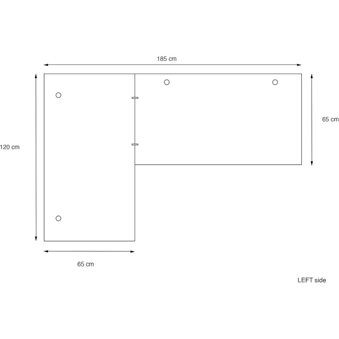 Кутовий стіл SyberDesk Gaming Pro LED 185 x 120 см зі світлодіодним підсвічуванням, великий комп&39ютерний стіл (лівий)