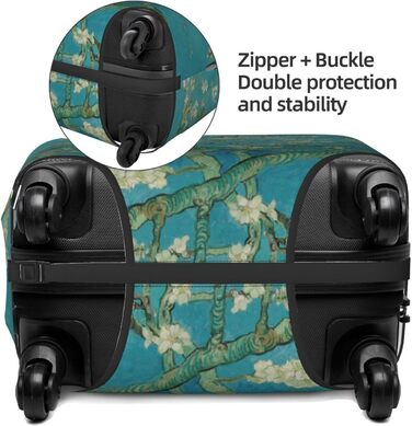 Чохол для валізи Пілотський кокпіт, захист від пилу та подряпин, квітковий принт Мигдалевий цвіт, розмір 80