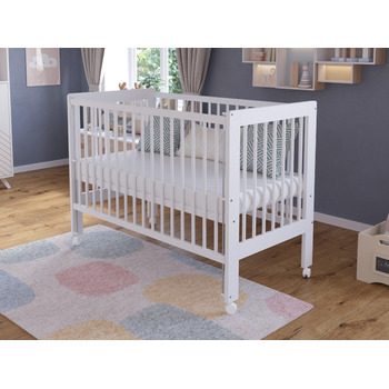 Дитяче ліжечко/спальне місце Love For Sleep 120x60 см із захисним бар&39єром, трансформоване, біле дитяче ліжко NOVA, дерев&39яне дитяче ліжко - Дитяче ліжко, дитяче ліжко, росте разом з вашою дитиною, ліжечко