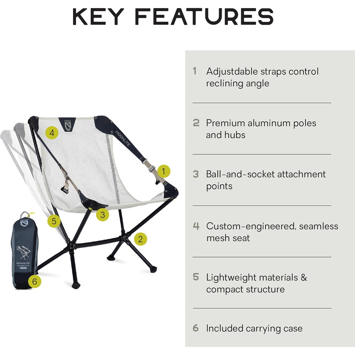 Розкладне крісло Moonlite 2025, колір пелікан-сірий, колір пелікан-сірий 2025