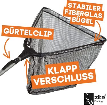Телескопічний підсак Zite Fishing 160-210 см Гумований підсак 210,0 сантиметрів 210 см x 60 см