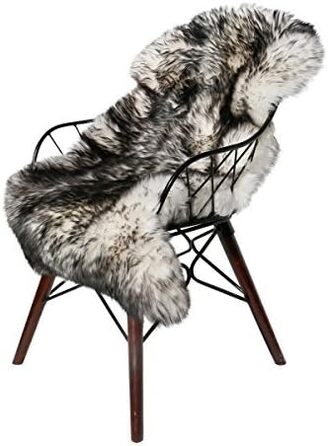Килим Hollert Lambskin Black Forest 110-120 см з натуральної мериносової овчини, м&39який, екологічно чистий, з німецьких вівчарських ферм, натуральної форми, декоративне хутро, преміум-класу, доріжка з овчини, подушка на сидіння