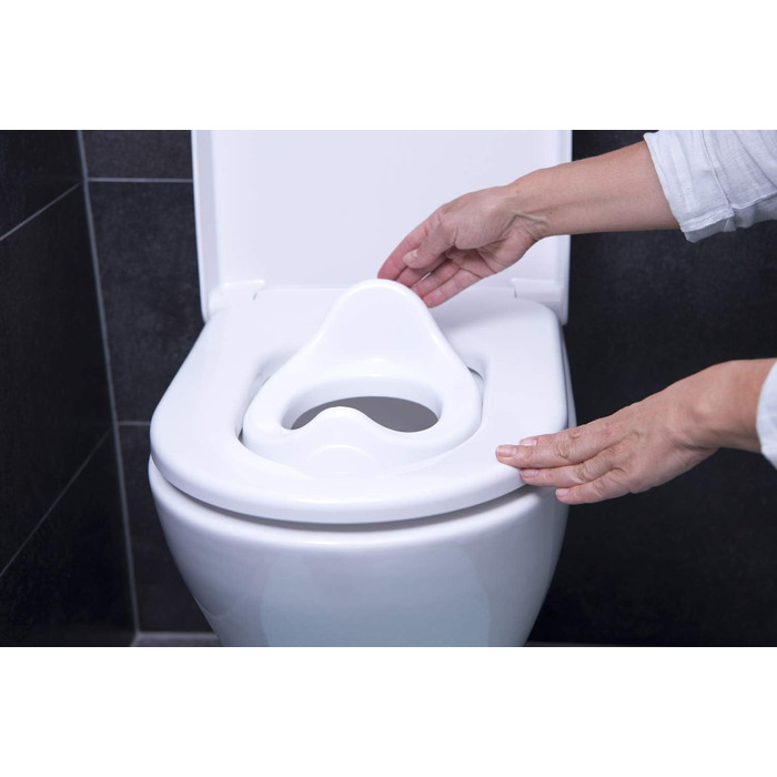 Сидіння для унітазу Rotho Babydesign Bella Bambina - Дитяче сидіння для унітазу сірого кольору - Міцне сидіння для унітазу для діт