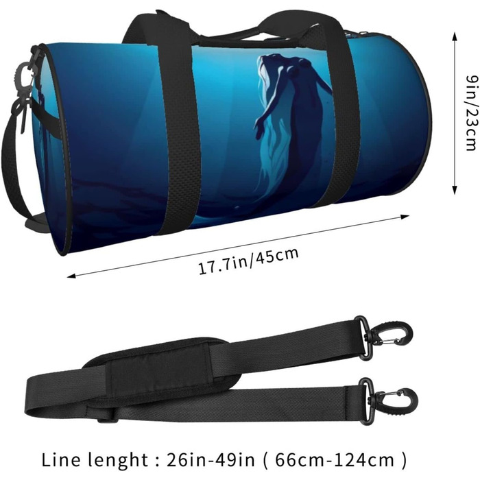 Дорожня сумка-мішок Блакитна Русалка, спортивна сумка для чоловіків та жінок, велика спортивна сумка
