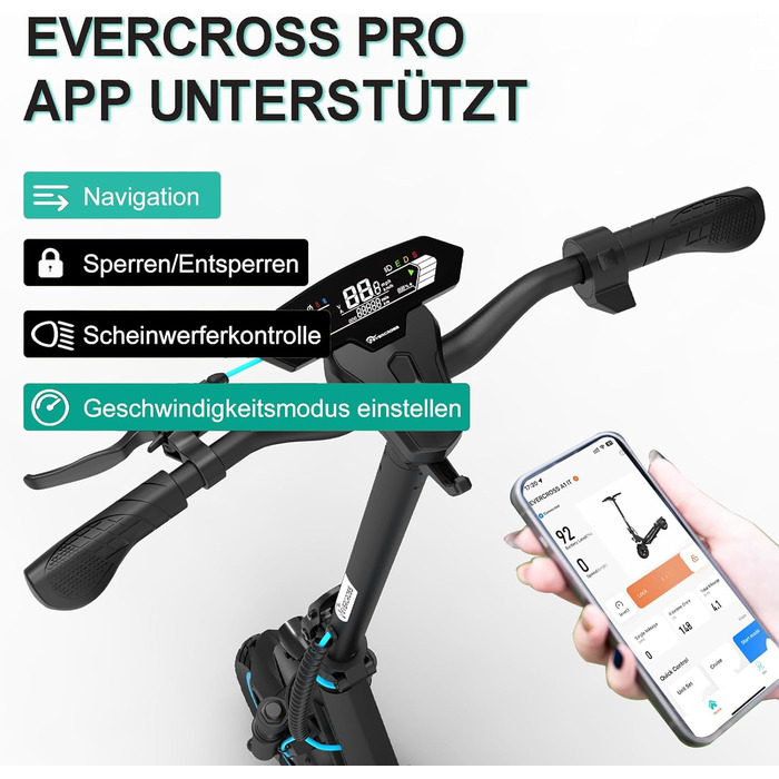 Самокат з допуском до дорожнього руху, 10-дюймовий складаний електричний самокат з вакуумними шинами ABE, електричний самокат для