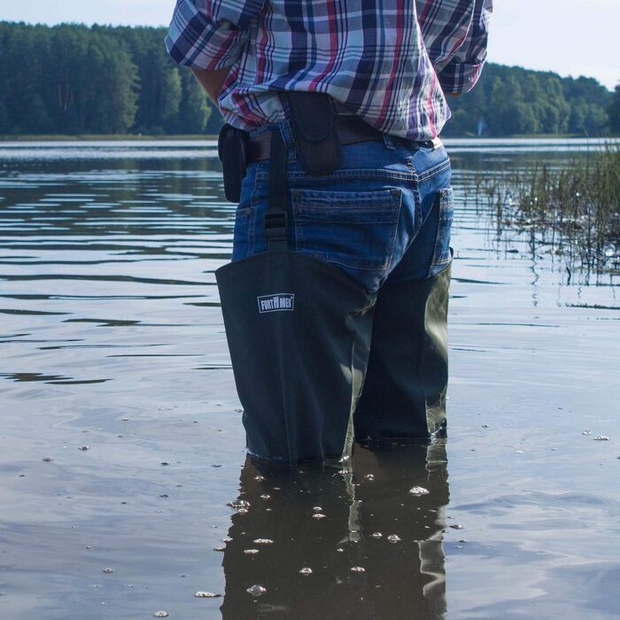 Чоловічі вейдерси, рибальські штани з чобітьми, водонепроникні вейдерси, розміри 38-47, довгі вейдерси, гумові чоботи, рибальські чоботи, розмір 43, оливково-зелені