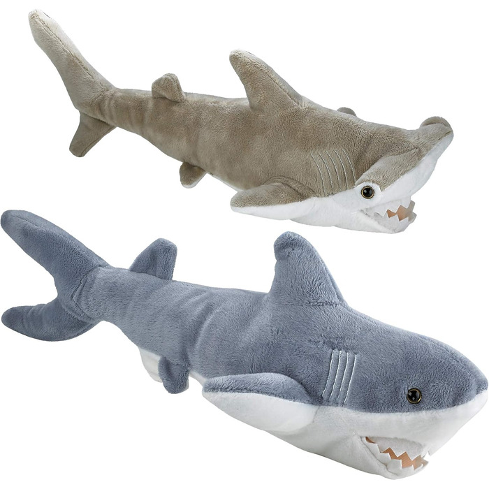 Плюшевий набір акул Bedwina, мако та акула-молот, 35х33 см