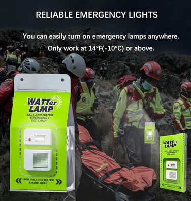 Лампа з 3 світлодіодними намистинами для морської води - екологічне зовнішнє освітлення для кемпінгу, походів, риболовлі Батарейки не потрібні, аварійне освітлення з часом роботи 140 годин Необхідне спорядження для виживання під час відключення електроене