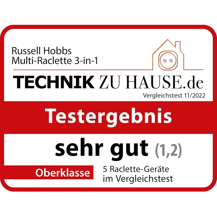 Раклетний гриль Russell Hobbs 8 персон включаючи 8 сковорідок і дерев'яну лопатку, 2 настільні пластини для гриля Multi-Grill (натуральний камінь з каналом для соку, двостороння пластина з антипригарним покриттям, ребриста) Чорний, 26280-56 Раклет квадрат