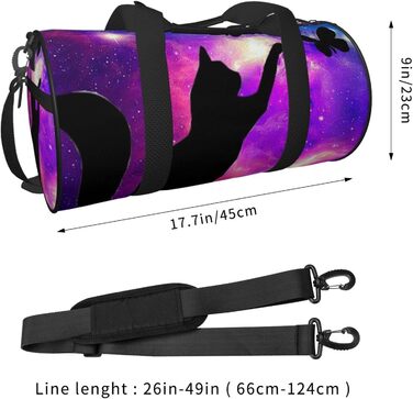 Дорожня сумка з дизайном котів, метеликів, зоряного неба та галактики, для фітнесу та спорту, велика спортивна сумка, сумка для вихідних для чоловіків та жінок