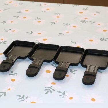 Заміна міні-сковороди для раклету Raclette з нержавіючої сталі з антипригарним покриттям для аксесуарів для гриля раклету, 18x8x1,5 см, 4 шт. и 4 шт.