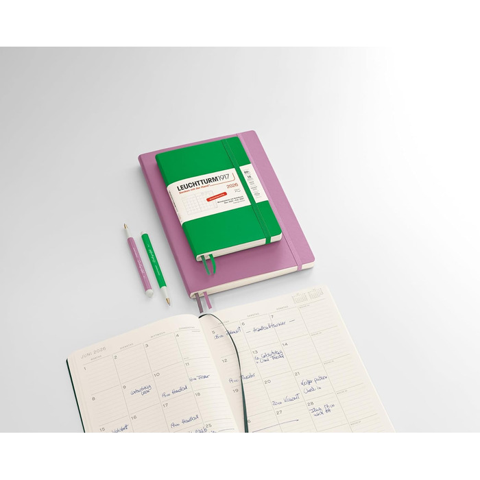 Щомісячний планувальник та блокнот у мякій обкладинці (B6) 2026, 16 місяців (1 листопада 2025 р. - 28 лютого 2027 р.), мяка обкладинка, чорний, німецька чорна обкладинка у мякій обкладинці B6, 1917 372609