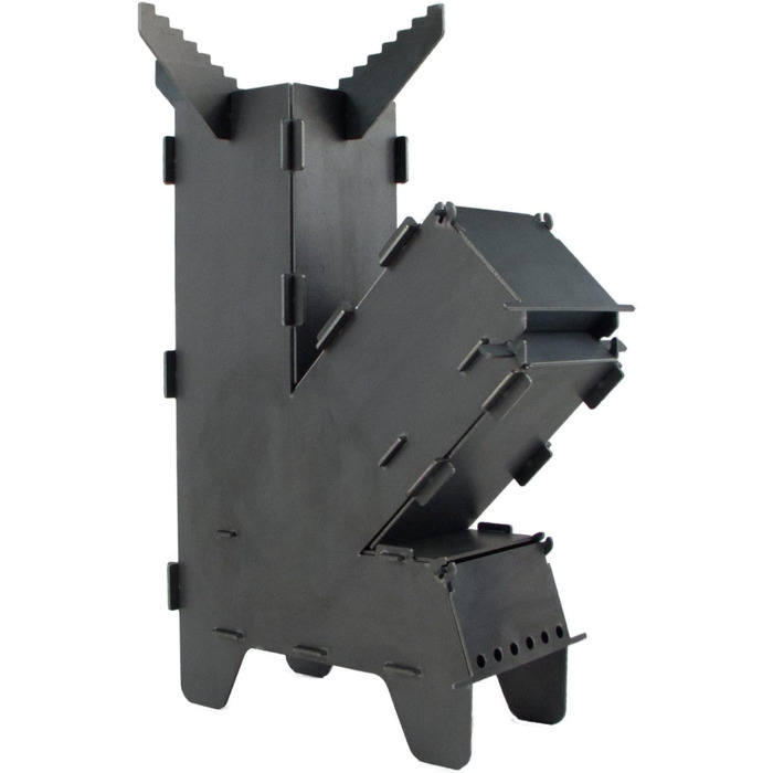 Піч-ракета Fire World з грилем 5 мм, система підключення до мережі, виготовлена з міцної сталі товщиною 3 мм, чаша для вогню, барбекю, дров&39яна піч-ракета, кемпінг, кемпінгова плита, кемпінговий гриль. Зроблено в Німеччині.