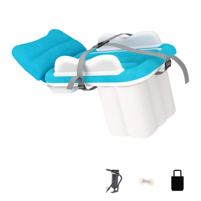 Легкий дорожній матрац для малюків, двосторонній флок, конструкція для швидкого надування, підходить для літака, автомобіля, використання на вулиці, складне дитяче ліжечко з насосом